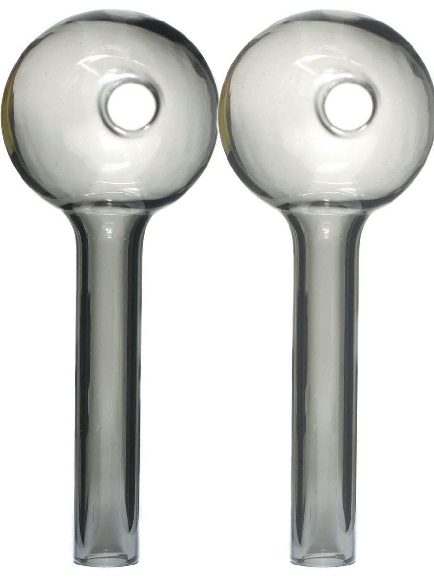 clear 4 inch 40mm bowl glass oil burner pipes set of 2