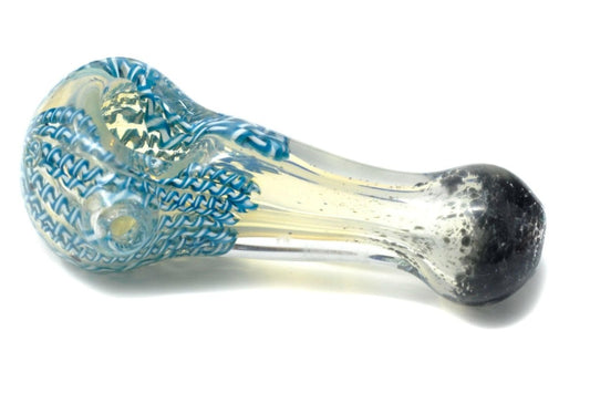 4 Inches Head Twisting Heavy glass Hand Pipe. - Simple Glass Pipe