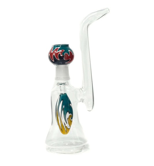 8" Glass on glass bubbler pipe - Simple Glass Pipe