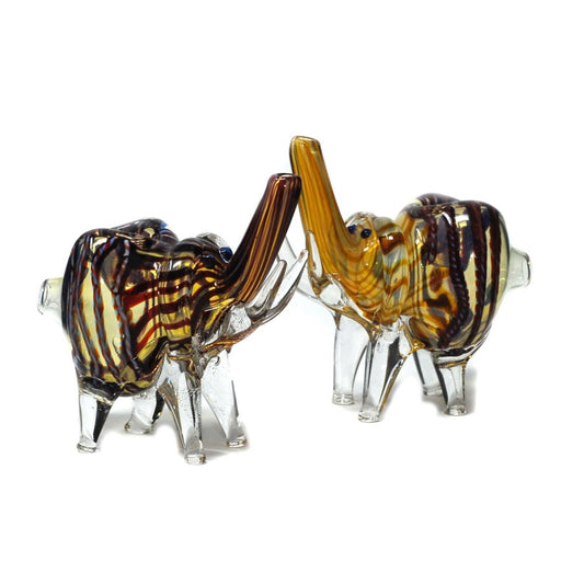 3.5" Glass elephant Pipe mix color - Simple Glass Pipe