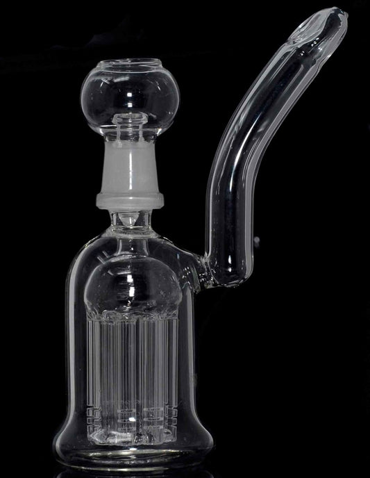 6" 8 Arms Tree Percualtors Glass Water Pipe - Simple Glass Pipe