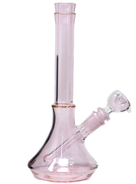 10" Pink Glass Bong Pipe
