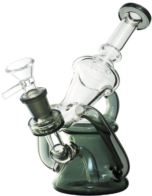 8" Glass Cyclone Flow Glass Recycler Water Pipe – Smooth Hits, Zero Waste