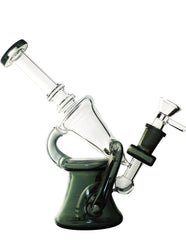 8" Glass Cyclone Flow Glass Recycler Water Pipe – Smooth Hits, Zero Waste