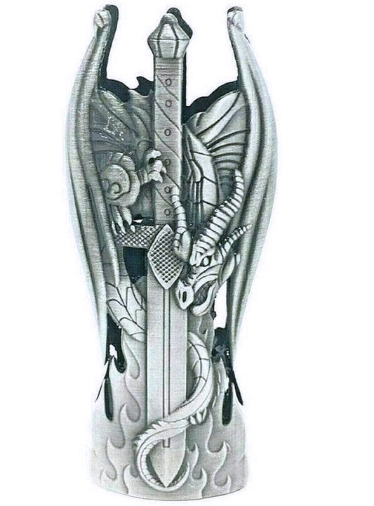 Sword Dragon Design Standard Lighter Sleeve Cover Holder Metal Lighter Case Fits BIC