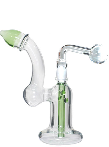 7" Glass Oil Burner Bubbler with Dots