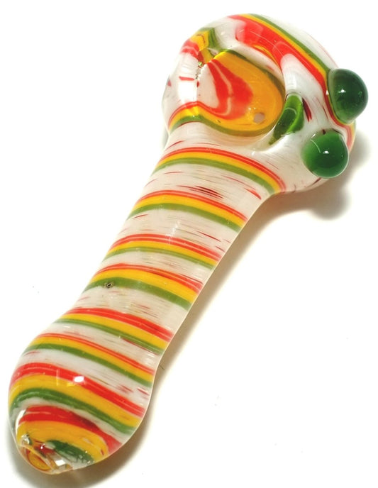 5 inch 110GM Rasta com. Twist color Heavy Hand Pipe. - Simple Glass Pipe