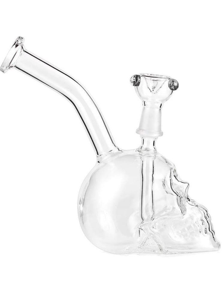 7" Skull Glass Water Pipe