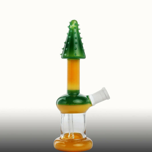 7" penis with Spike orange water pipe - Simple Glass Pipe