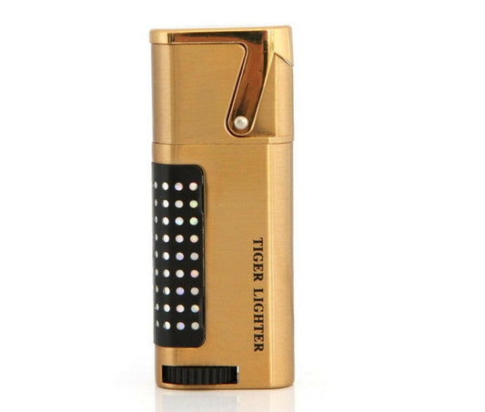 Tiger Compact Windproof Butane Cigarette Torch Lighter - Simple Glass Pipe