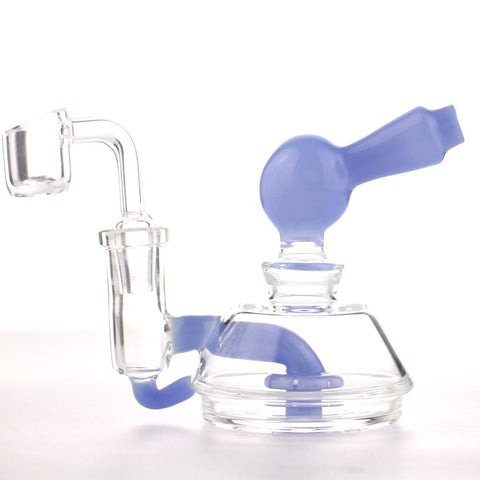 4" Mini Blue Color Glass Water Pipe