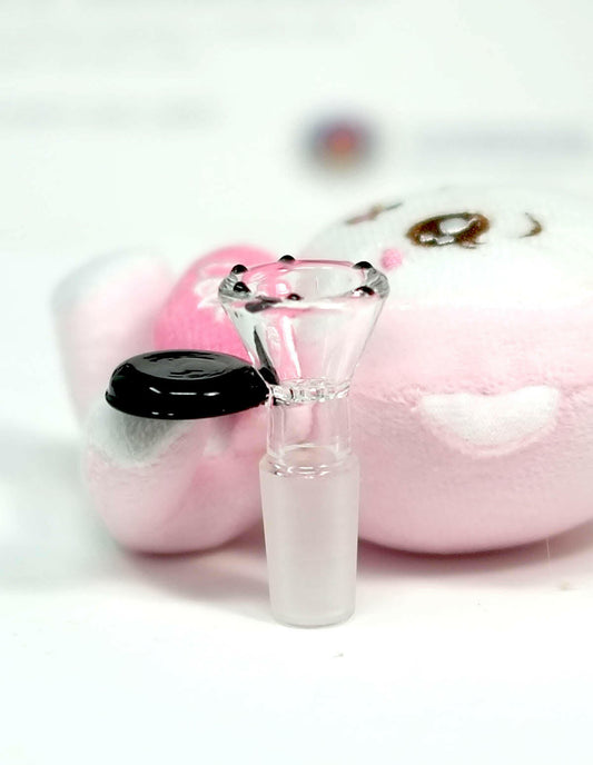 Black Dots Glass on Glass honeycomb Bowl