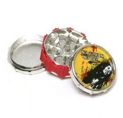 Bob Marley Design, Herb tabocco Grinder NO Women No cry - Simple Glass Pipe