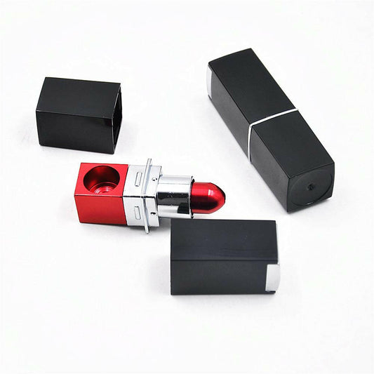 Lipstick Secret Diversion Metal Tobacco Smoking Pipe - Simple Glass Pipe