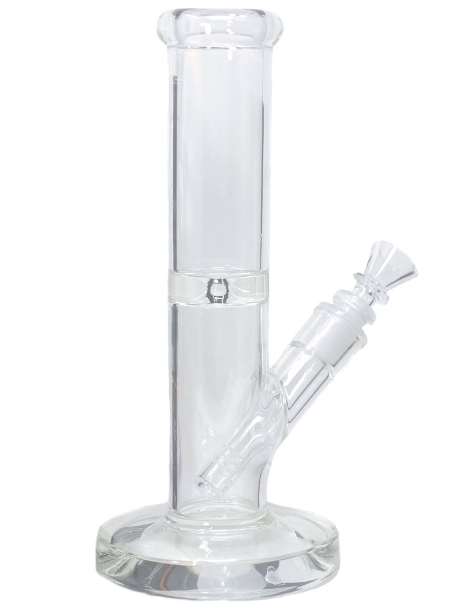 10" Straight Heavy Duty Glass Water Bong Pipe - Simple Glass Pipe