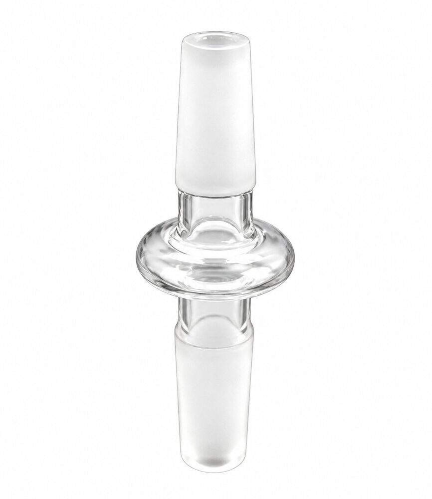clear glass 10mm male and 10mm male adapter