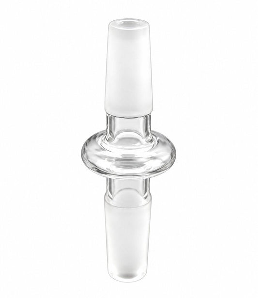 clear glass 10mm male and 10mm male adapter