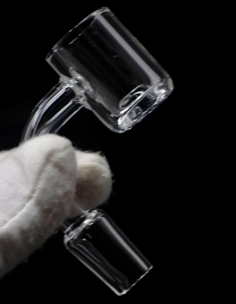 90 Angle Quartz Bucket Banger Male - Simple Glass Pipe
