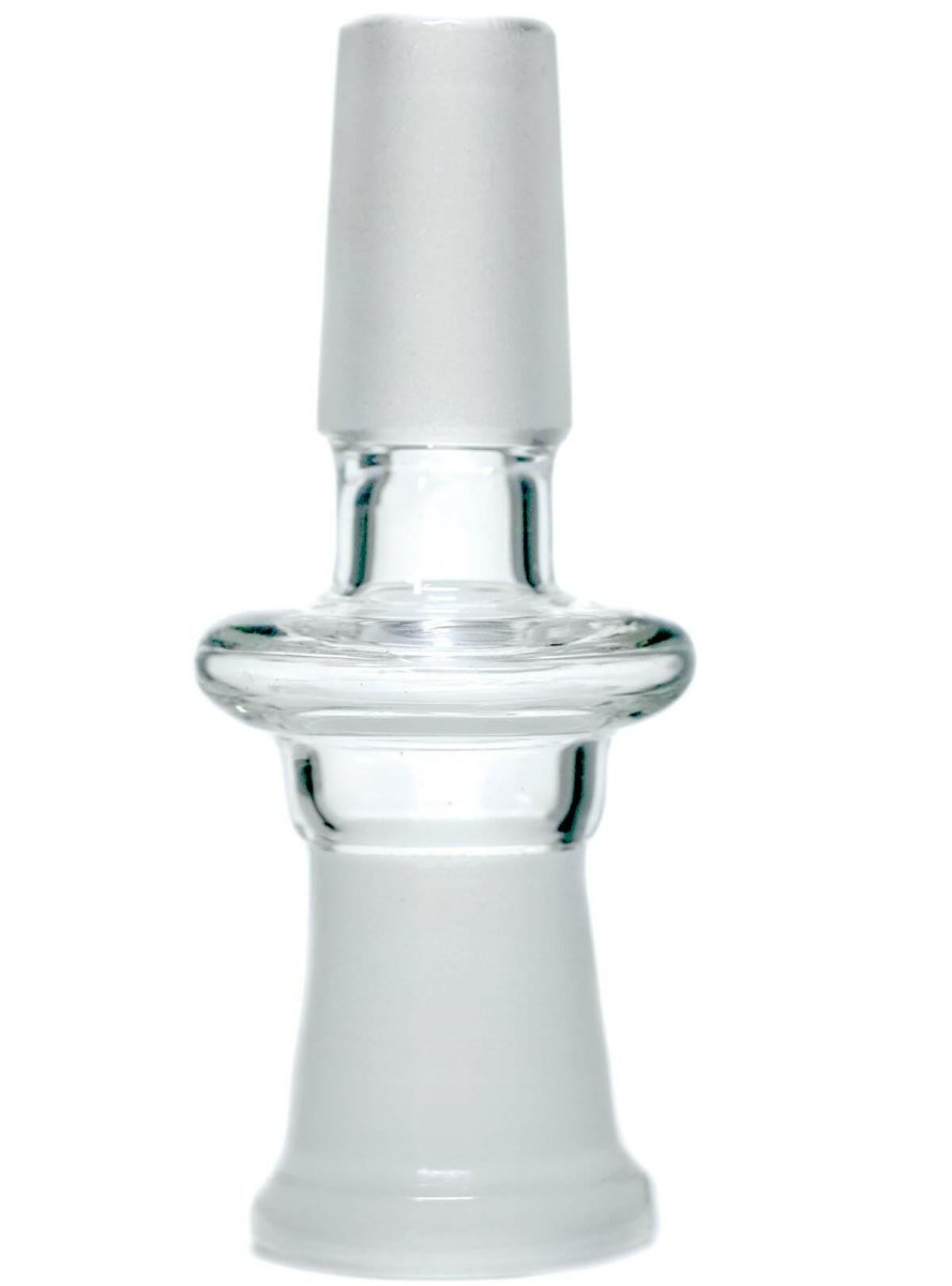 14mm female-to-male straight clear glass adapter