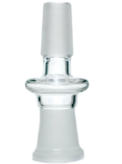 14mm female-to-male straight clear glass adapter