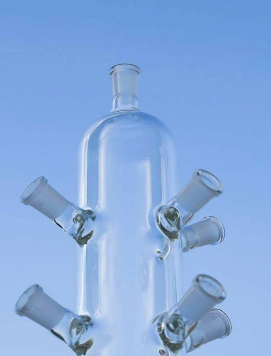 Multi-sided 14mm glass bowl display stand alternate view