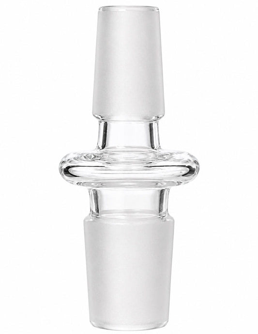 14mm male to 18mm male clear glass adapter