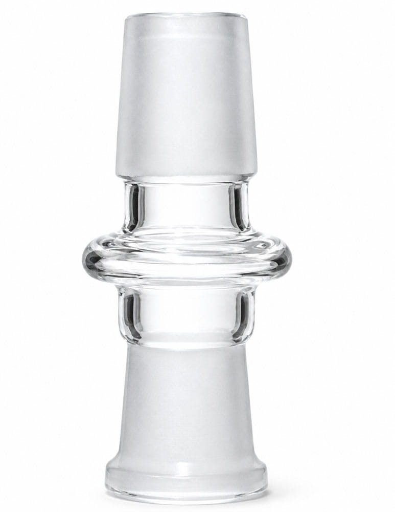 18mm male to 14mm female clear glass adapter