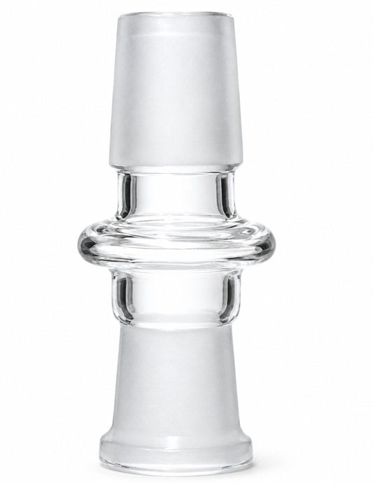 18mm male to 14mm female clear glass adapter