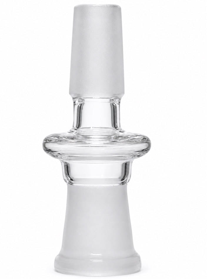 14mm male to 18mm female clear glass adapter