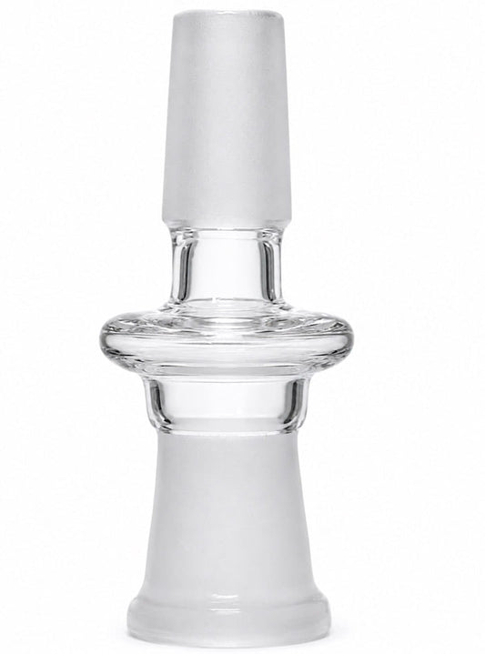 14mm male to 18mm female clear glass adapter