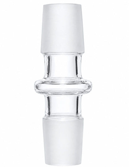 18mm male-to-male clear glass adapter