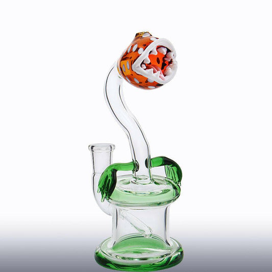 7" Man Eating Flower Glass Water Pipe - Simple Glass Pipe