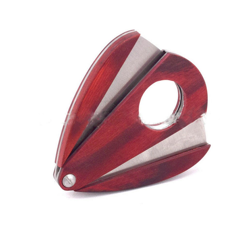 ShowJade Rosewood Cigar Cutter Stainless Double Blade Steel Cutter S - Simple Glass Pipe