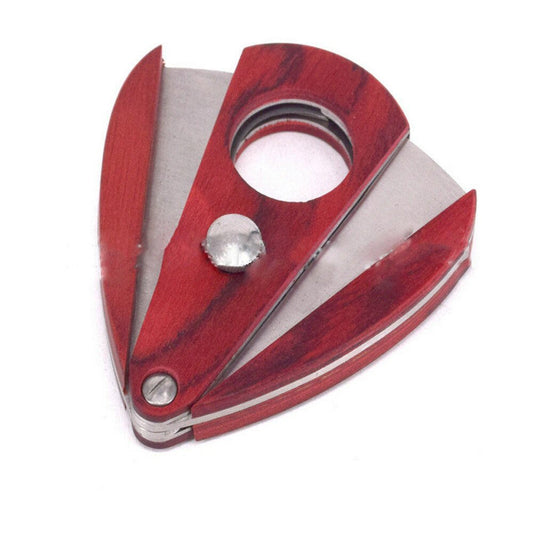 ShowJade Rosewood Cigar Cutter Stainless Double Blade Steel Cutter S - Simple Glass Pipe