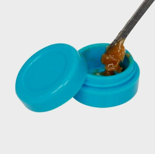 Non Stick, Silicone Container Jars Dab For Concentrate Wax - Simple Glass Pipe