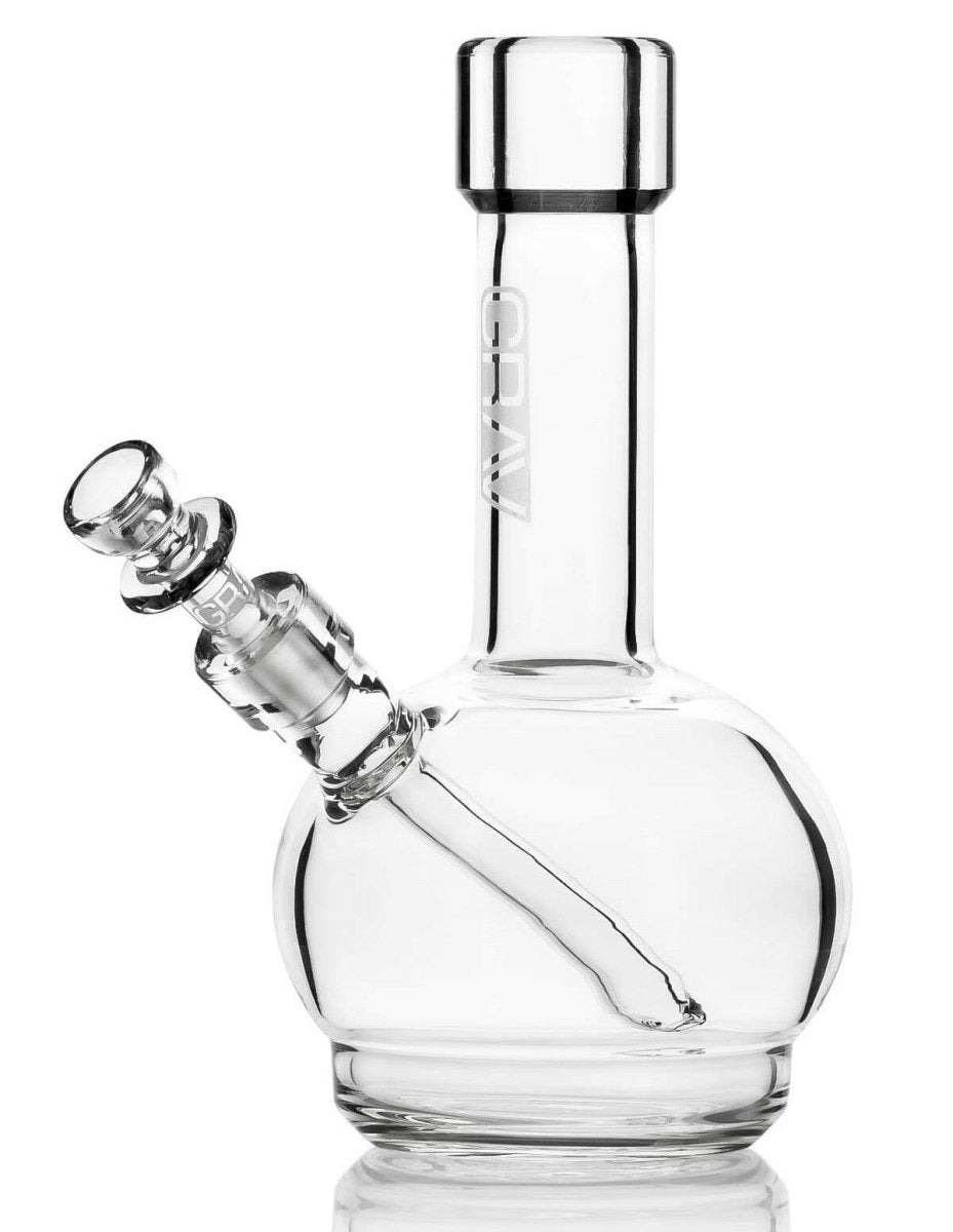 GRAV® Mini Round Base Water Pipe - Simple Glass Pipe