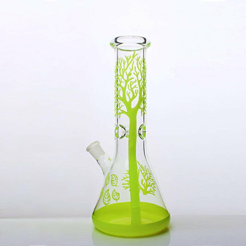 12" Tree Beaker Glass Water Pipe - Simple Glass Pipe