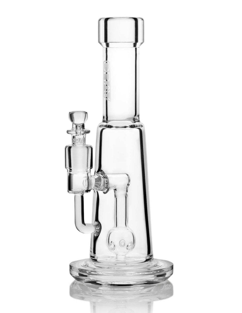 8" GRAV® Small Straight Base w - Orb Perc Water Pipe - Simple Glass Pipe