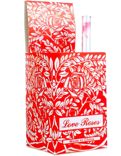 Love Rose Flower in Glass Tube -4 Inch 36ct, Bulk Discounts