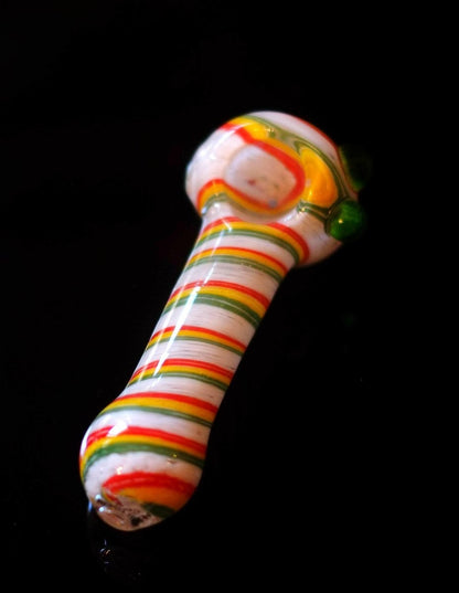 5 inch 110GM Rasta com. Twist color Heavy Hand Pipe. - Simple Glass Pipe