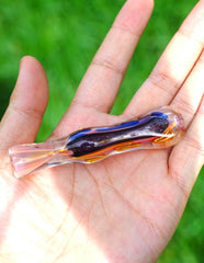 3.5" Fumed Glass Chillum Pipe - Simple Glass Pipe