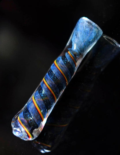Dichroic glass chillum color detail