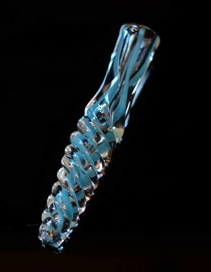 Twist glass chillum alternate view