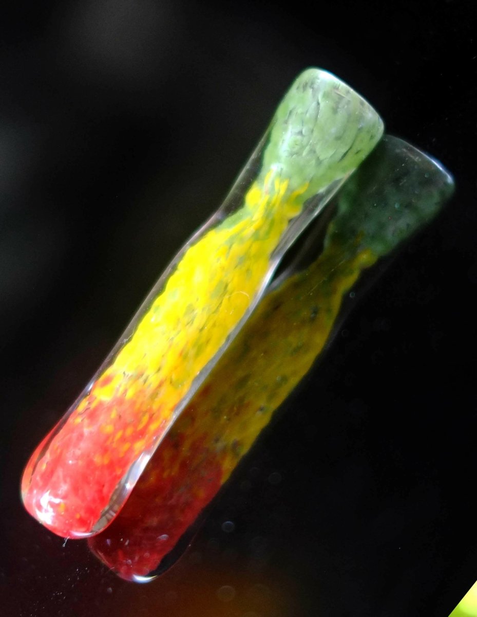 3.5" RASTA Glass Chillum Pipe - Simple Glass Pipe