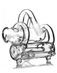 4.3 inchs Glass Ash Catcher Water Pipe Bong - Simple Glass Pipe