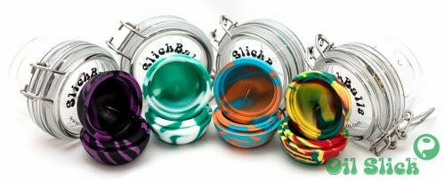 Slickballs Non - stick Concentrate Container By Oil Slick - Simple Glass Pipe