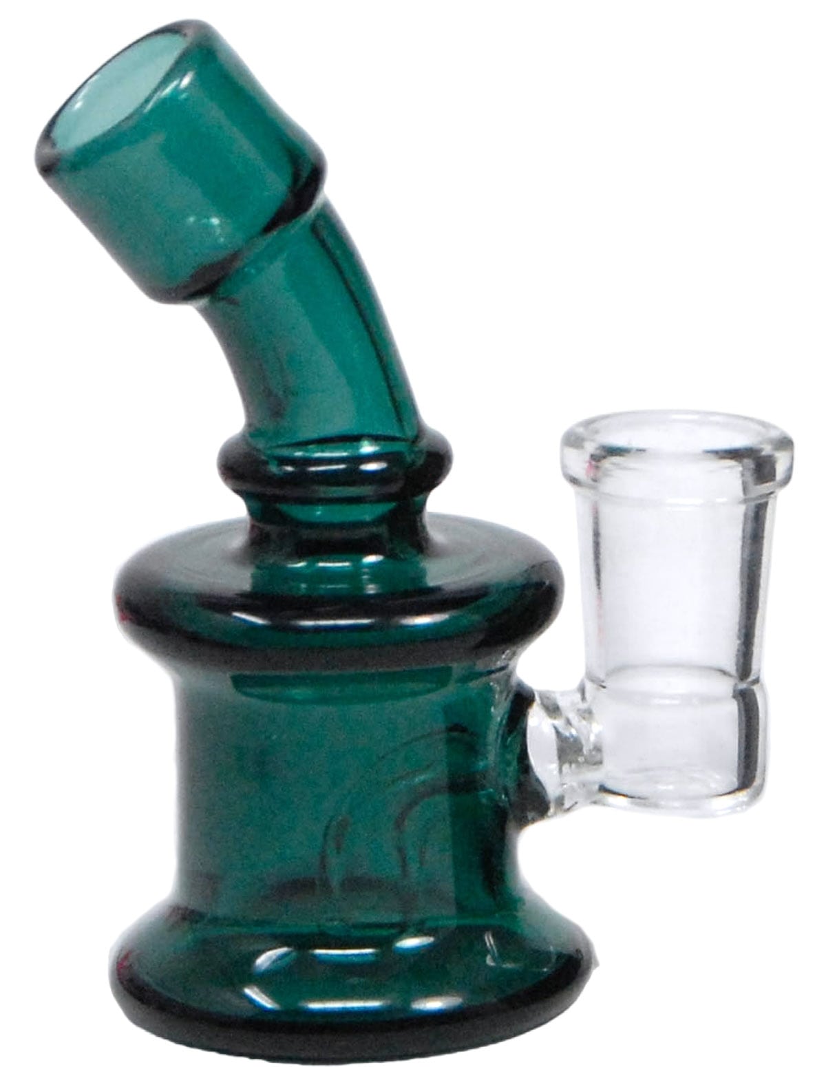 3.5" Miniature Green Glass Water Pipe – Durable and Portable Design