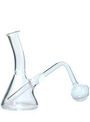 4.5" Miniature Glass Oil Burner Bubbler pipe - Simple Glass Pipe