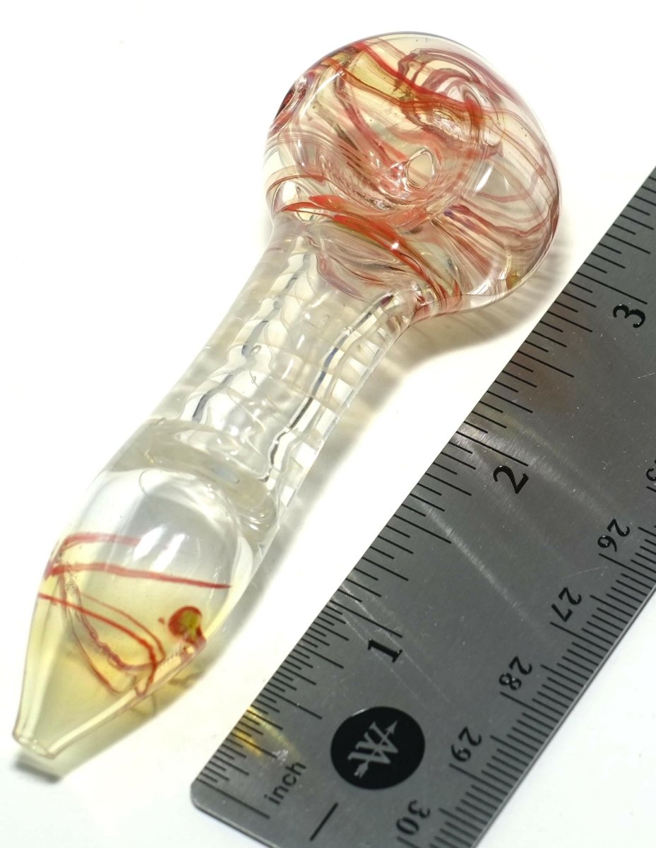 3.5" Spiral Glass Hand Pipe Assorted Color - Simple Glass Pipe