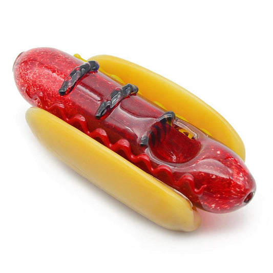 4" Hotdog Glass Pipe - Simple Glass Pipe